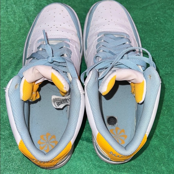 Nike White and Blue Sneakers with Yellow Highlights $75 - Picture 7 of 7